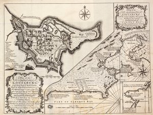 Een plan van de stad en haven van Louisburg, Cape Breton