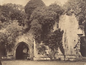 Oude poort, Raglan Castle, Monmouthshire, 1855 door J. Holden