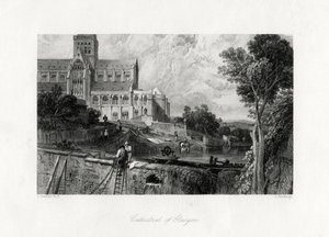 Kathedraal van Glasgow, Schotland, 19e eeuw door J. Horsburgh