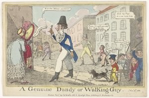 Spotprent op de dandy op Guy Fawkes Day door J. Lewis Marks