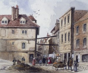Chick Lane, Londen, ca. 1840 door J Maund