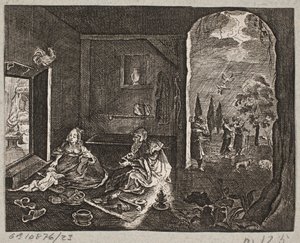 Illustratie voor Adam Olearius, "Persianischer Rosenthal von einem Sinnreichen Poeten Schich Saadi", Schleswig 1660