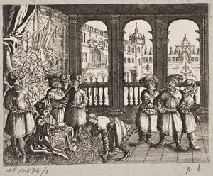 Illustratie voor Adam Olearius, “Persianischer Rosenthal von einem Sinnreichen Poeten Schich Saadi [...]”, Schleswig 1660