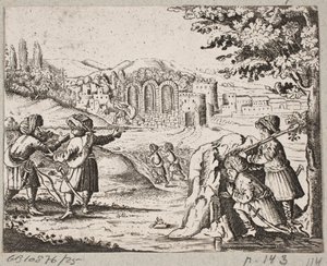 Illustratie voor Adam Olearius, "Persianischer Rosenthal von einem Sinnreichen Poeten Schich Saadi [...]", Schleswig 1660 door J. Muller