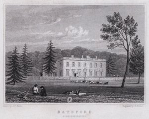 Batsford, Gloucestershire (gravure) door John Preston Neale