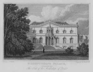 Bishopthorpe Palace, Yorkshire, De Residentie van de Aartsbisschop van York door John Preston Neale