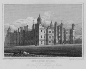Burleigh Huis, Northamptonshire, De Zetel van de Markies van Exeter door John Preston Neale