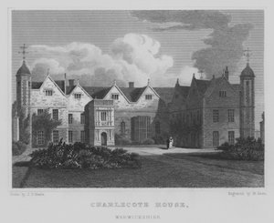 Charlecote House, Warwickshire (gravure) door John Preston Neale