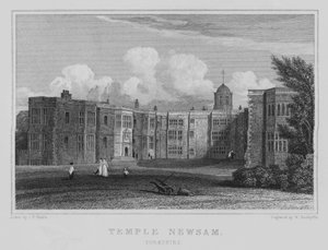 Temple Newsam, Yorkshire (gravure) door John Preston Neale