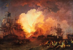 De Slag bij de Nijl, augustus 1798 door J Philippe de Loutherbough
