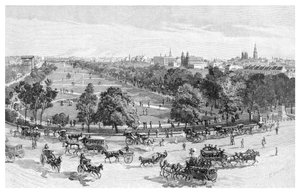 Hyde Park, Sydney, New South Wales, Australië, 1886 door J. R. Ashton