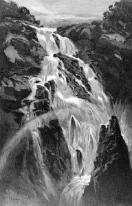 De Barron Falls nabij Cairns, Queensland, Australië, 1886