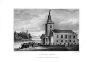 Battersea Church, Battersea, Londen, 1829 door J. Rogers