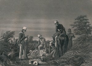 Het Vinden van de Kleuren van het 24e Regiment na de Slag bij Chilianwallah, januari 1849 door J. Rogers