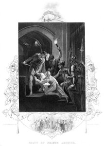 De dood van Prins Arthur 1187-1203, 19e eeuw door J. Rogers