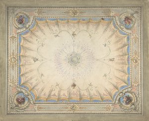 Plafondontwerp voor de boudoir, Ardgowan, ca. 1868 door J. S. Pearse.