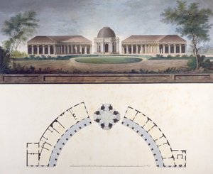 De Tempel van de Zon bij de Bayreuth Hermitage c.1780
