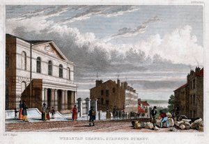 Wesleyan Chapel, Stanhope Street, Londen, 1830 door J. Smith