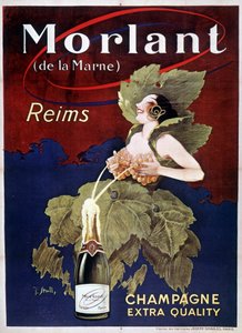 Poster voor Champagne Morlant, door J. Stall, 20e eeuw