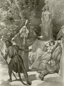 De Toverfluit, Act II scène vii (gravure) door J. Steeple Davis