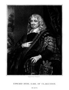 Edward Hyde, 1e Graaf van Clarendon, Engelse historicus en staatsman, 1824 door J. Thomson