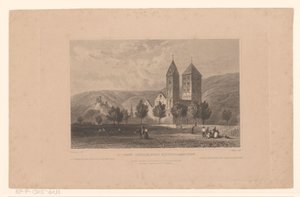 Gezicht op de Johanniskirche, bij Lahnstein door J. Weeks