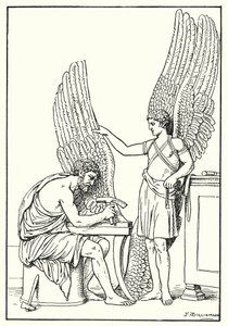 Daedalus en Icarus, van een bas-reliëf, Rome