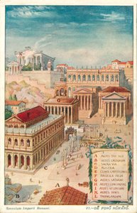Forum Romanum, oud Rome door J. Williamson