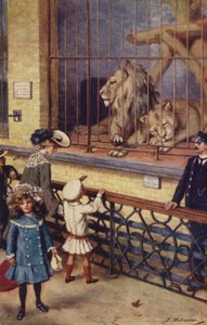 In het Leeuwenhuis in de Londense dierentuin door J. Williamson