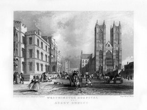 Westminster Hospital en Abdijkerk, Londen, 19e eeuw