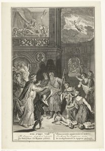 Dood van de eerstgeborenen in Egypte door J. van Buysen