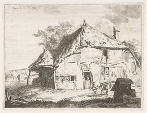 Boerderij bij een waterput door Jabes Heenck