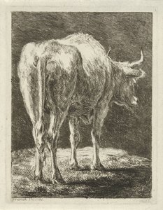 Koe in een landschap door Jabes Heenck