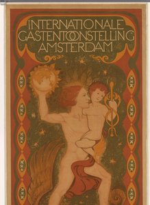 Affiche voor de Internationale Gastentoonstelling in Amsterdam door Jac Jongert