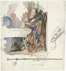 Detail van De Emmaüsgangers door Jac van Looij