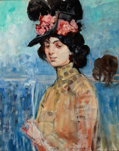 Portret van Zofia Atteslander door Jacek Malczewski