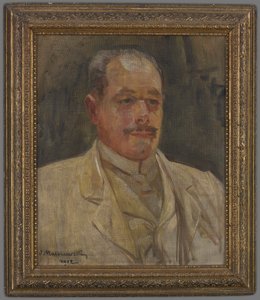 Portret van een man door Jacek Malczewski