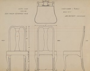 Tekening voor stoel door Jack Bochner