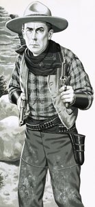 William S. Hart. Cowboy acteur van de stomme films door Jack Keay