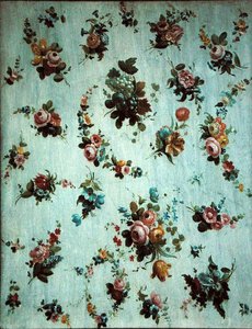 Decoratie van bloemen en druiven door Jacob Ber