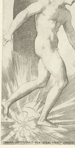Apollo met lauwerkrans op een wagen door Jacob Binck