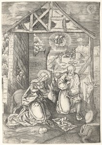 De geboorte door Jacob Binck