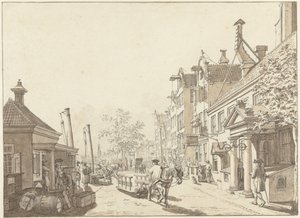 Het Rokin, gezien naar de Munt