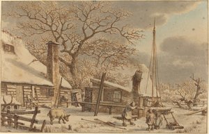 Boerderij in de Winter
