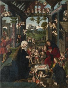 De Aanbidding van het Christuskind door Jacob Cornelisz van Oostsanen