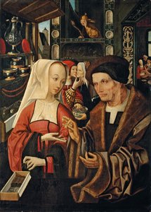 De slecht passende geliefden door Jacob Cornelisz van Oostsanen