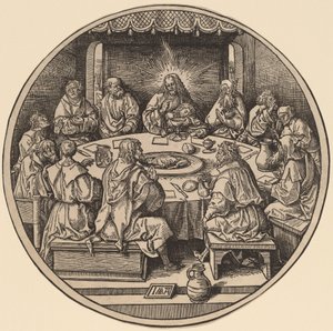 Het Laatste Avondmaal door Jacob Cornelisz van Oostsanen after Albrecht Dürer
