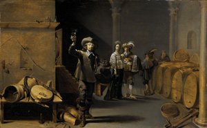 De wijnkenners door Jacob Duck