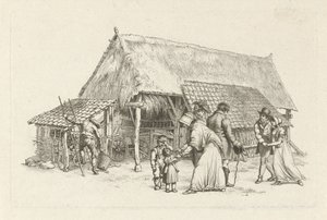 Gezelschap voor een boerenschuur