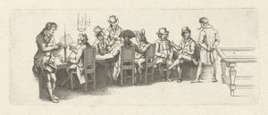 Mannen in een koffiehuis met een biljart